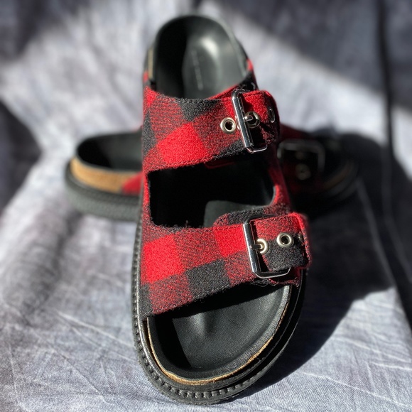 Isabel Marant Buffalo Check Slides - Never Worn NIB - Picture 7 of 8